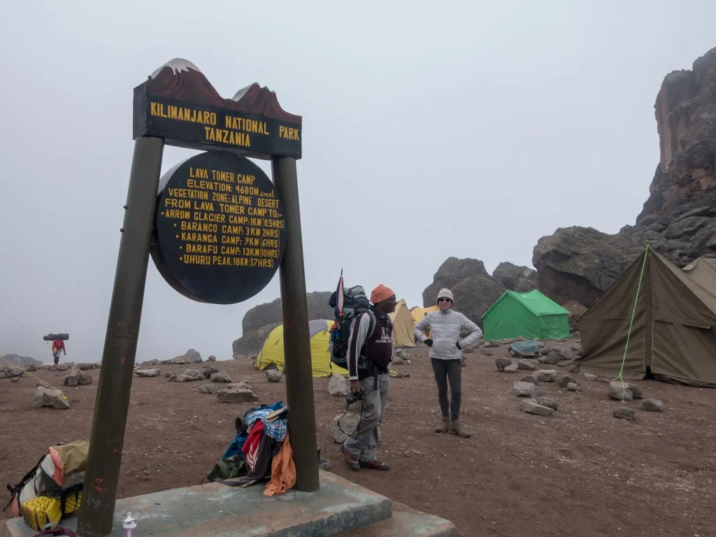 lava tower signpost kilimanjaro